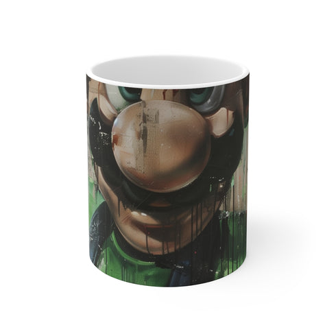 "Luigi's Painted Coffee Mug Masterpiece"