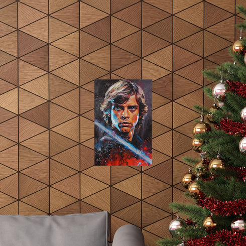 Luke Skywalker Jedi artist masterpiece poster 12" x 18" Valentine's Day promotion.