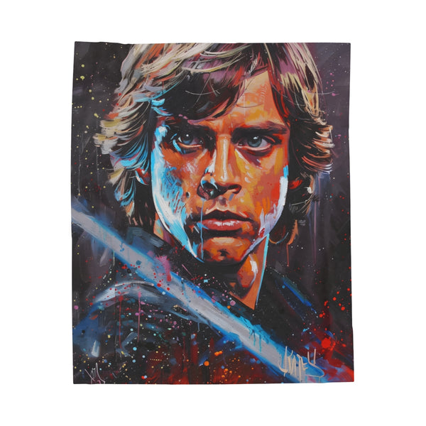 "Luke Skywalker Plush Blanket: Intergalactic Coziness!"