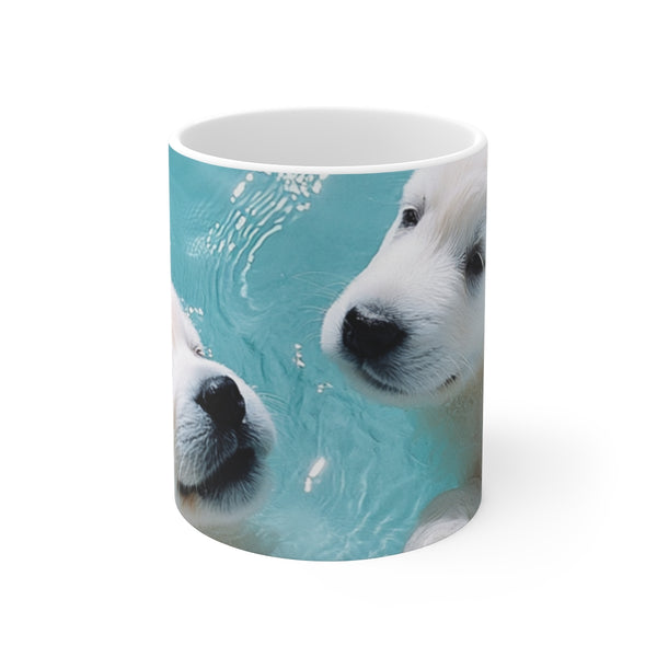 "Luminous Blue Water Mug"