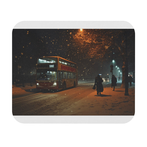 Luminous London Snow Night Mousepad