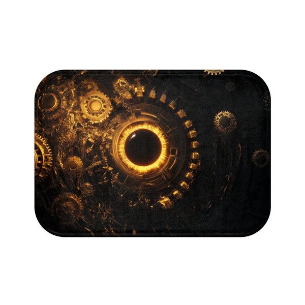 Luxurious black and gold bathmat