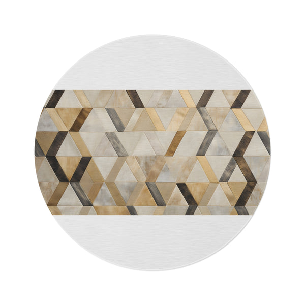 "Luxurious Pearl Kilim Round Rug"