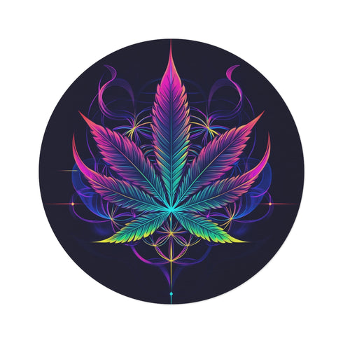 "Luxury Cannabis Logo Round Rug"