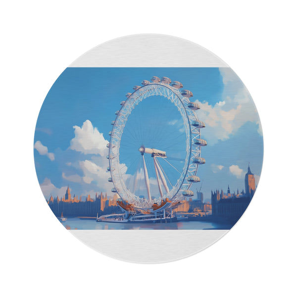 "Luxury London Eye Round Rug"