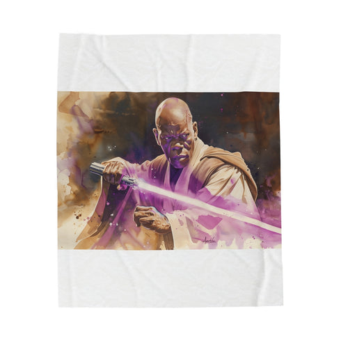"Mace Windu Lightsaber Plush Blanket"