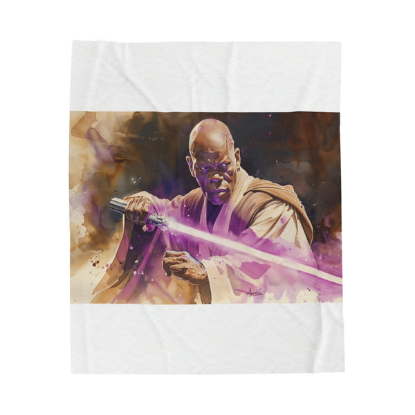 "Mace Windu Lightsaber Plush Blanket"
