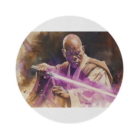 "Mace Windu Lightsaber Rug: Galactic Marvel"