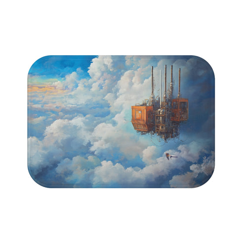 Machine Harvesting Dreams Cloud Bath Mat