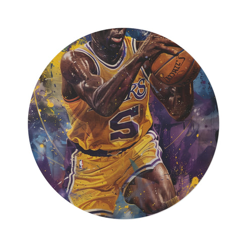 "Magic Johnson Masterpiece Round Rug"