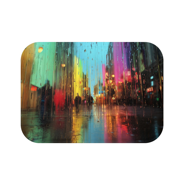 "Magical City Rain Bath Mat"