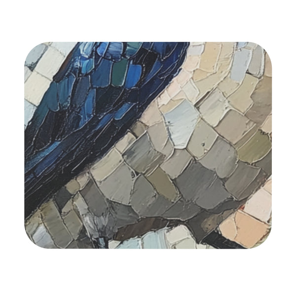 Magpie Mosaic Oil Painting Mouse Pad