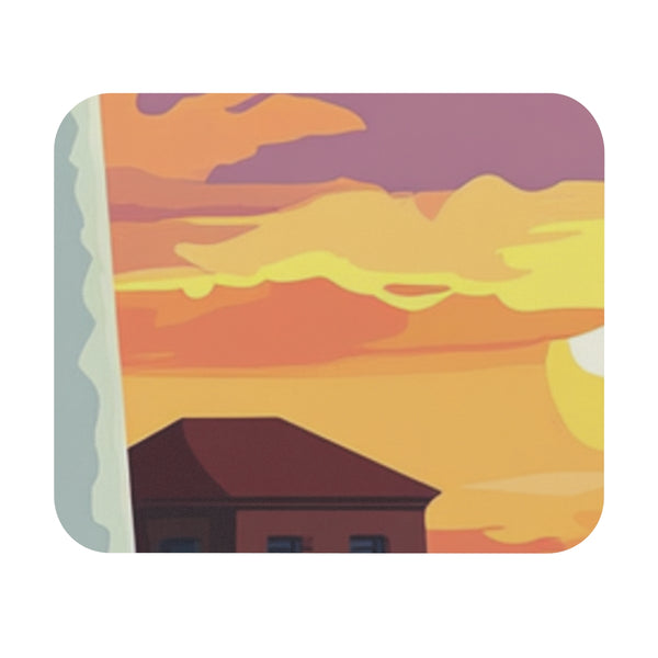 Maine Sunset Lighthouse Mouse Pad