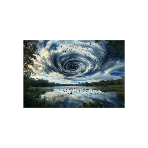 Majestic Bird Vortex Crystal Lake