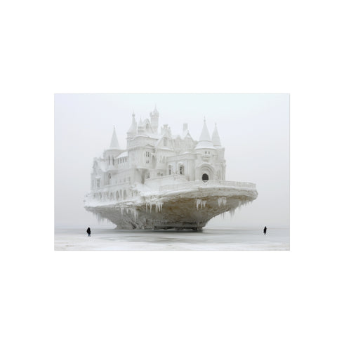 Majestic Blizzard Envelops Floating Castle