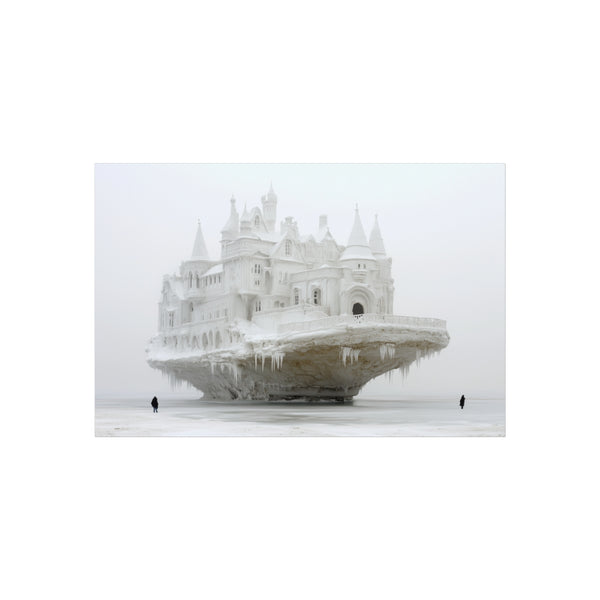 Majestic Blizzard Envelops Floating Castle