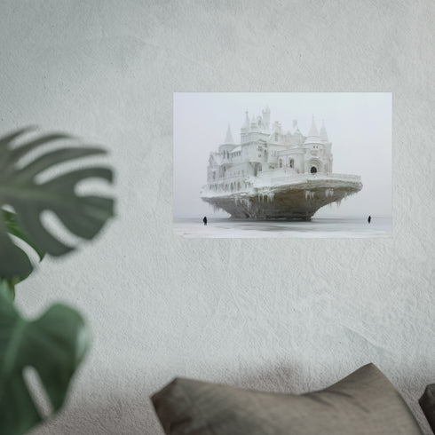 Majestic Blizzard Envelops Floating Castle