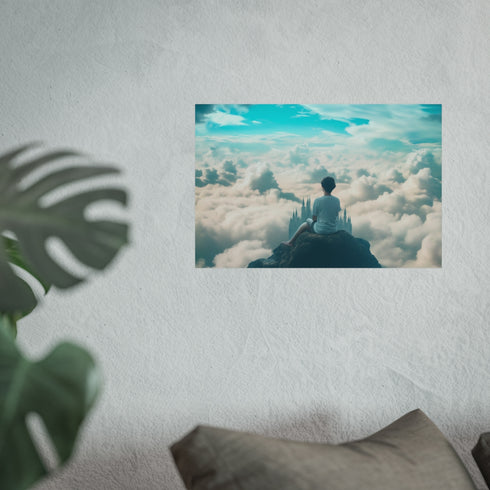 Majestic Fantasy Castle Above Clouds