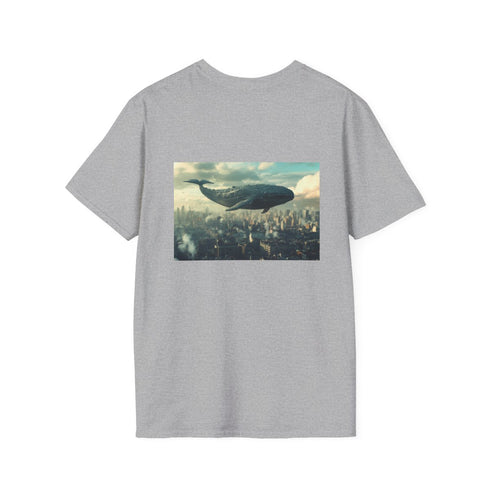Majestic Flying Whale City T-Shirt