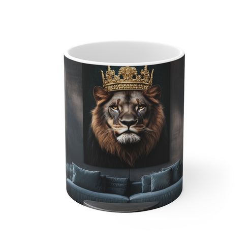 Majestic Lion Crowned Coffee Mug