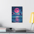 Majestic Moonlit Sea Serenity canvas art with hanging hardware.
