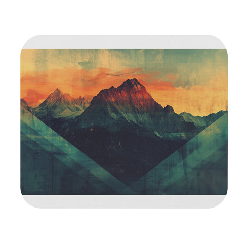 Majestic Mountain Grunge Mouse Pad