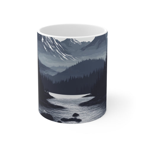"Majestic Mountain River Mug"