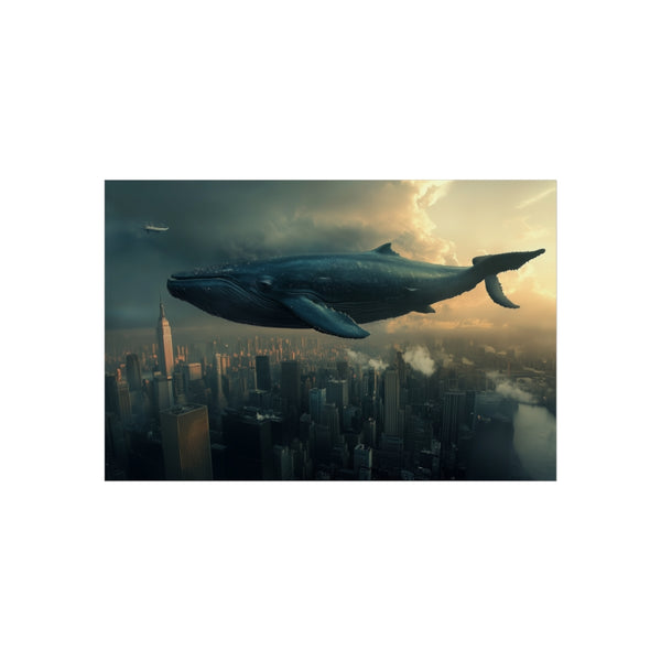 Majestic Whale Soars Above City