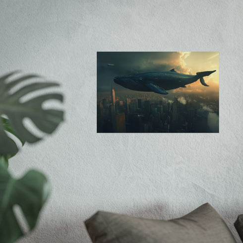 Majestic Whale Soars Above City