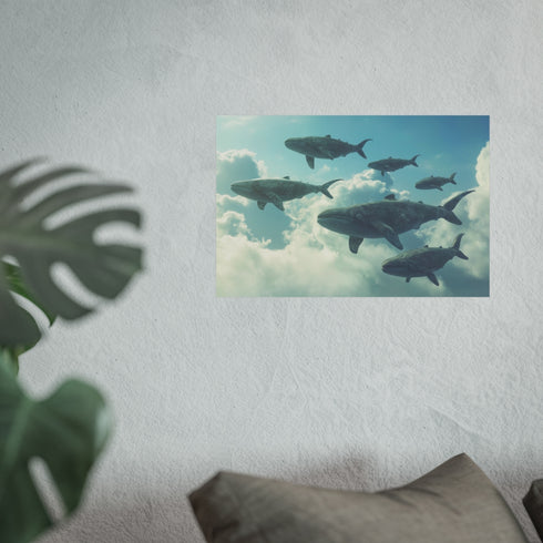 Majestic Whales in the Sky