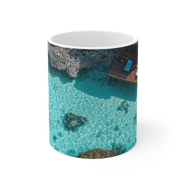 "Maldives Blue Sea Glass Mug"