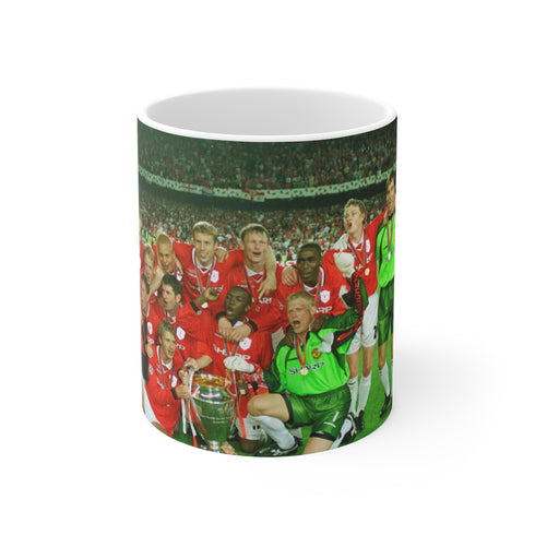 "Man Utd '99 Treble Mug: Relive the Glory!"