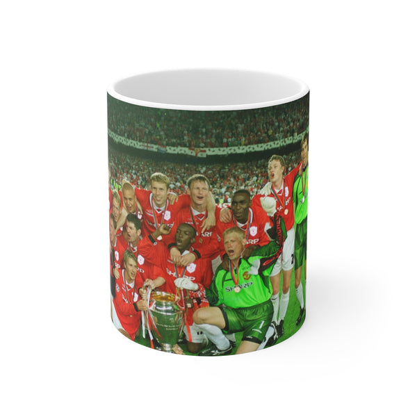 "Man Utd '99 Treble Mug: Relive the Glory!"