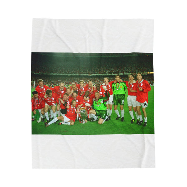 "Man Utd Treble Victory Blanket"