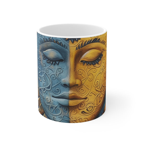 "Mandala Sun Coffee Mug: Radiate Joy"