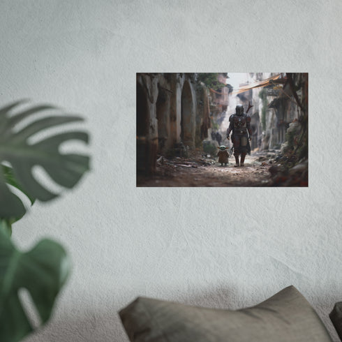 Mandalorian and Grogu Stroll Poster