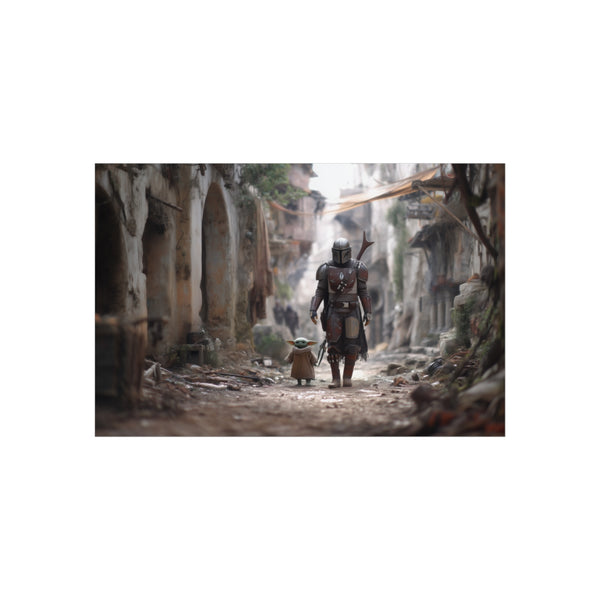 Mandalorian and Grogu Stroll Poster