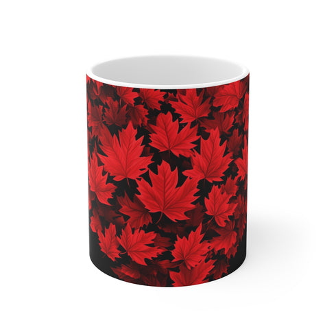 "Maple Love: Heart-shaped Coffee Mug"