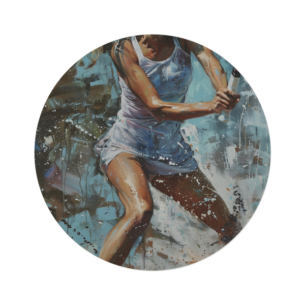 "Maria Sharapova Round Rug: Game-Inspired Decor"