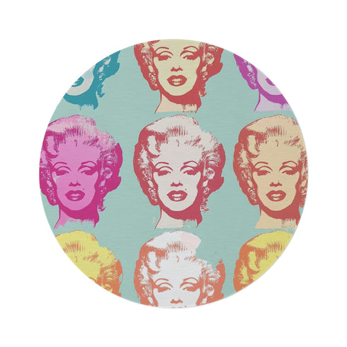 "Marilyn Pop Art Round Rug"