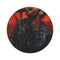 "Maroon Masterpiece Round Rug"