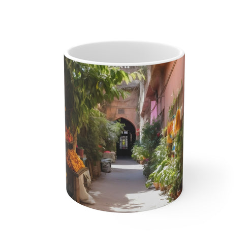 "Marrakech Magic Mug: Vibrant Souk-inspired Design"
