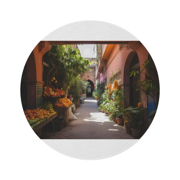Marrakech Market Garden Round Rug