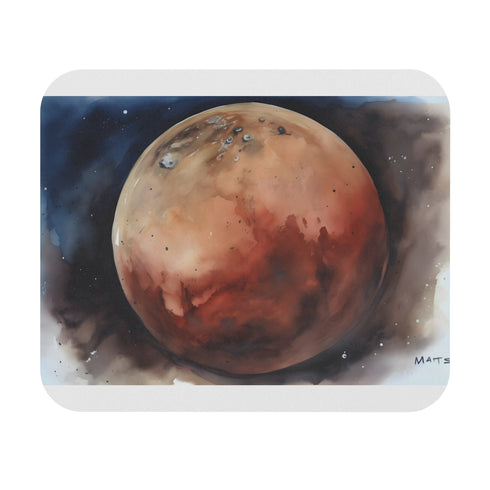 Mars Watercolor Mouse Pad Explore the Red Planet