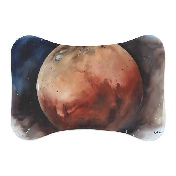"Mars Watercolor Pet Mat: Out-of-this-world Style!"