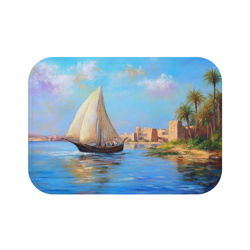 "Marsa Alam River Nile Inspired Bath Mat"