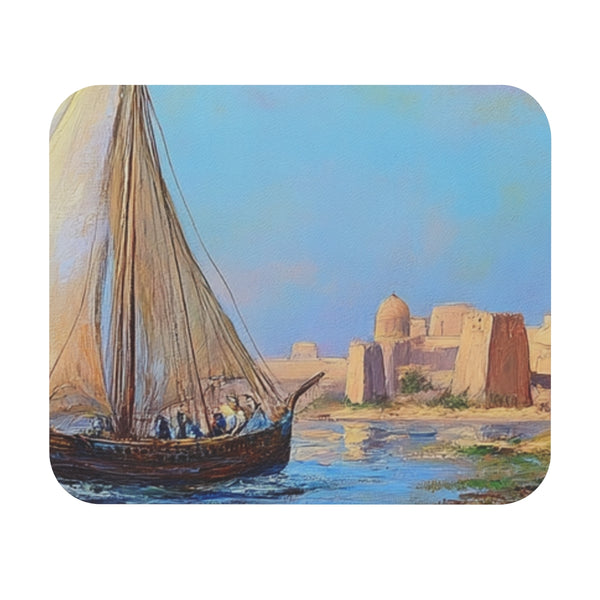 Marsa Alam River Nile Mouse Pad Stunning Felucca Painting