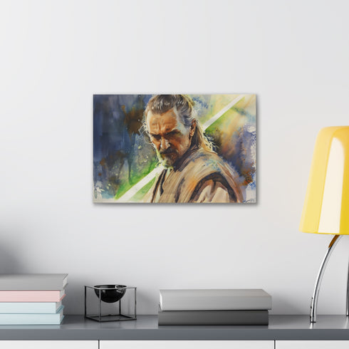 Canvas print of Jedi Master Qui-Gon Jinn from Star Wars.