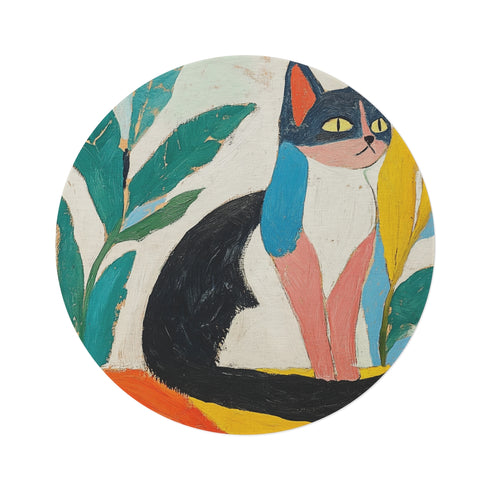 "Matisse Cat Round Rug"