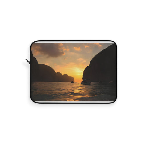 "Maya Bay Sunset Laptop Sleeve: Protect Your Tech in Style!"